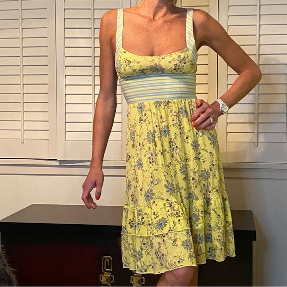 Free People mid-length yellow dress - Picture 3 of 15